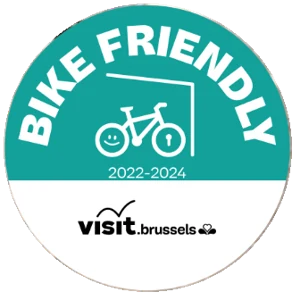 Badge Bike Friendly de visit.brussels, renouvelé pour la période 2022-2024.