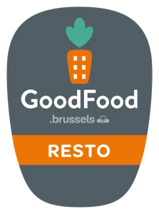 Logo du label Good Food Resto de Bruxelles Environnement.