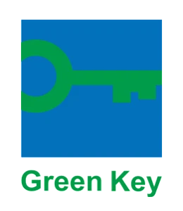 Logo international Green Key, la Clé Verte, programme de certification environnementale des hébergements et restaurants.